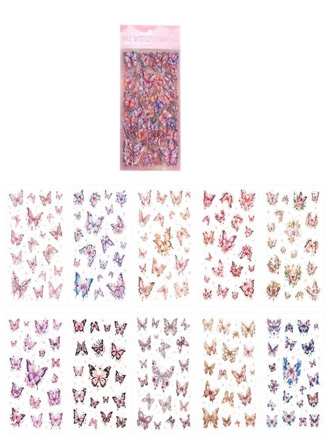 SAMVARDHAN Aesthetic Butterfly Sticker Set - 60 Sheets Decorative Stickers for Journaling, Scrapbooking, Crafts & DIY Projects, Pack of 6 - Image 5